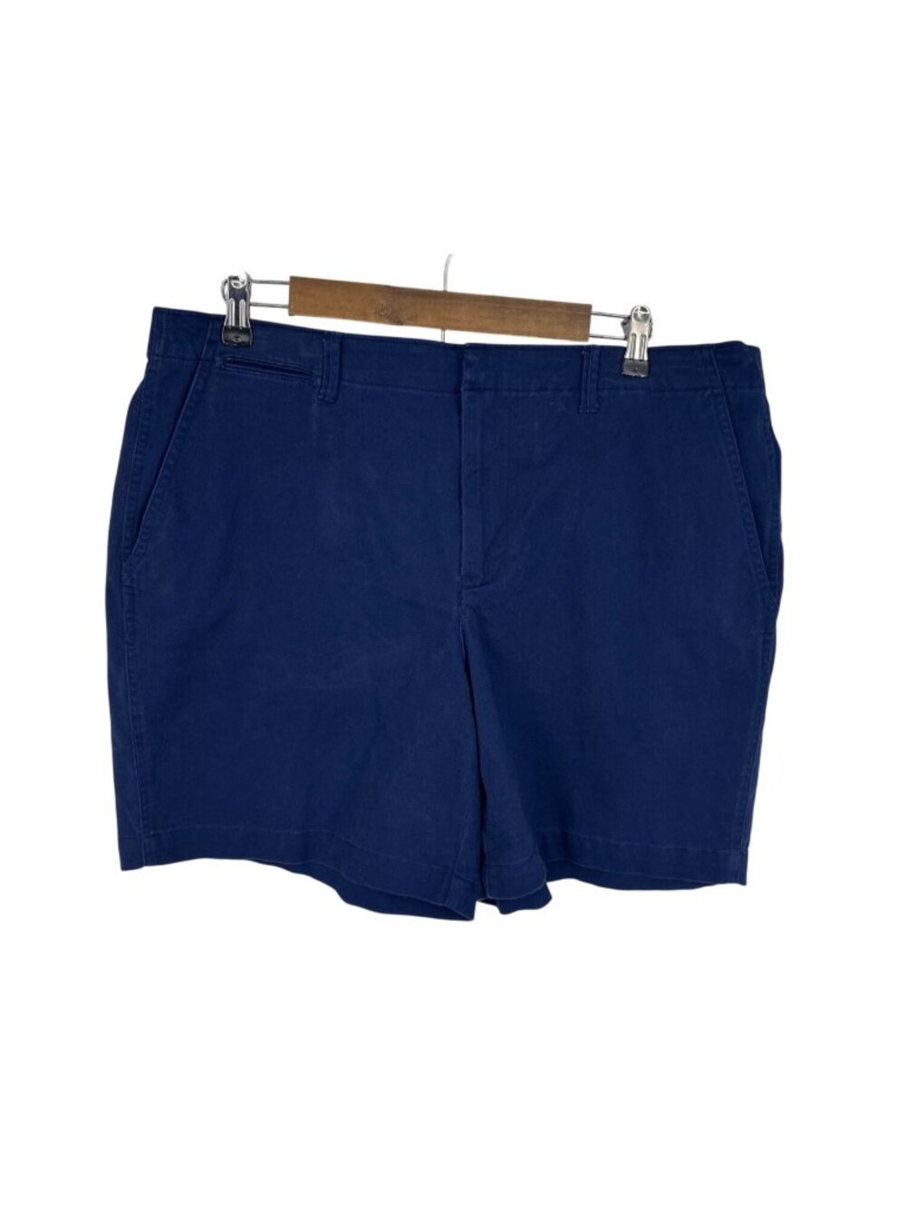 Lands' End Women's Lot of 2 Navy Blue and Black Chino‎ Shorts Size 16